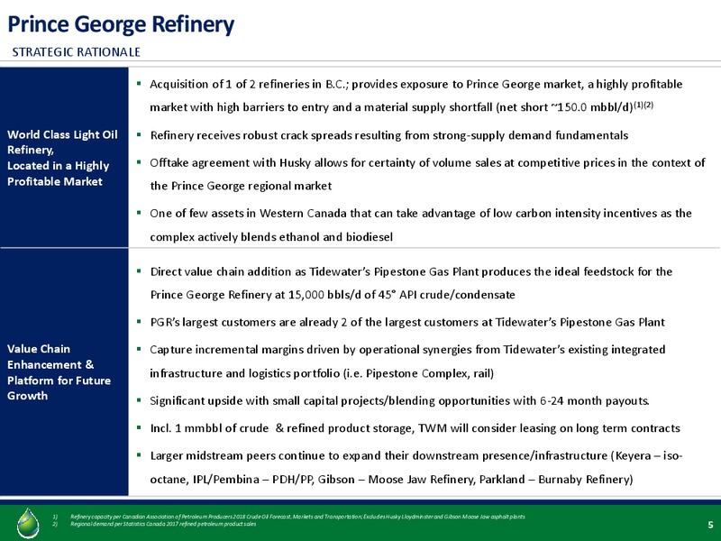 October 2019 Investor Presentation – Tidewater Midstream and Infrastructure – slide 3