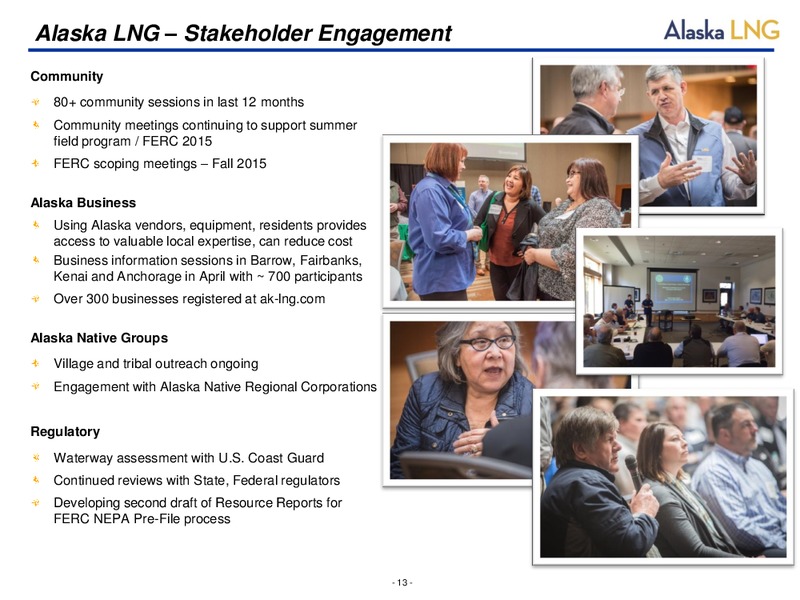 JUNE 2015 LEGISLATIVE UPDATE – Titan Alaska LNG – slide 13