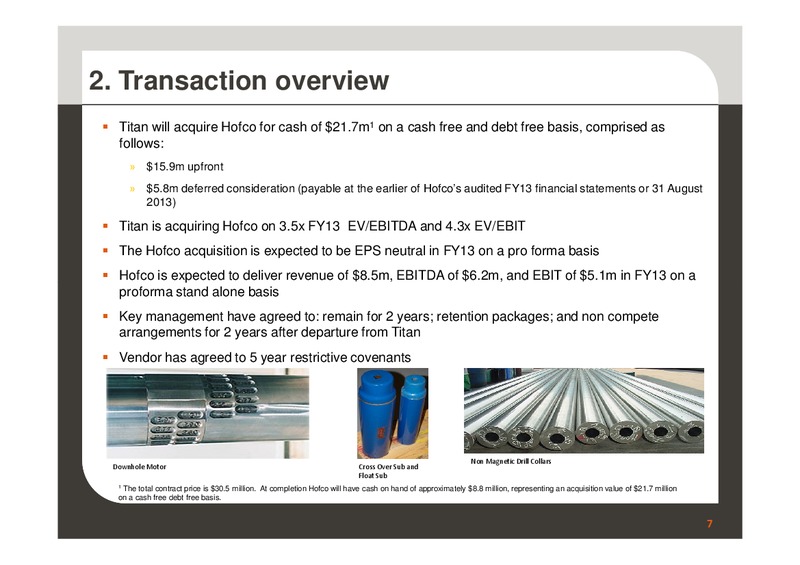 February 2013 Investor Presentation – Titan Energy Services Limited – slide 6