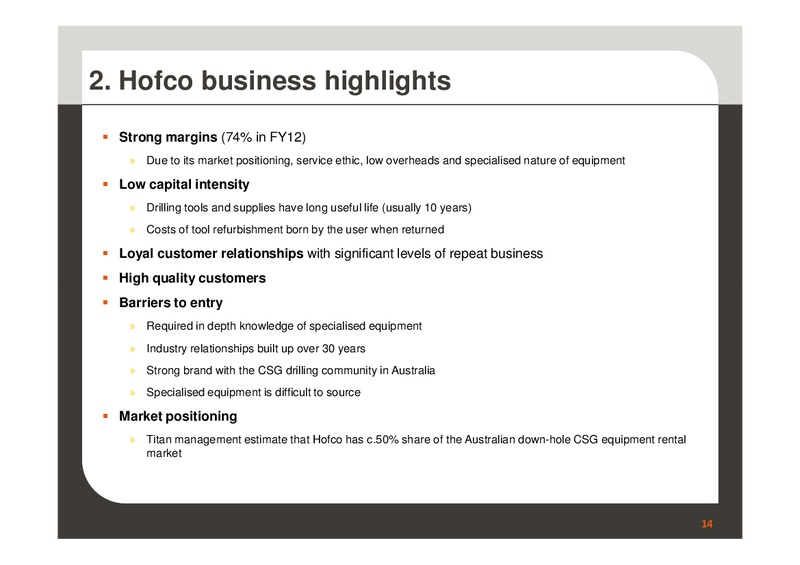 February 2013 Investor Presentation – Titan Energy Services Limited – slide 13
