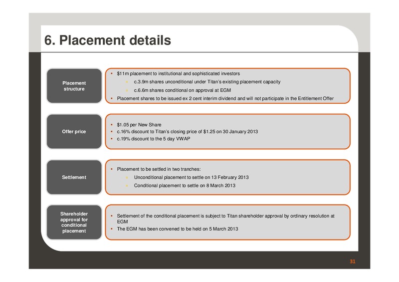 February 2013 Investor Presentation – Titan Energy Services Limited – slide 30