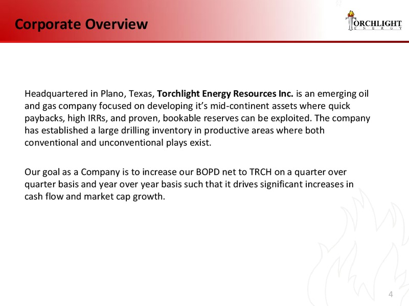 FEBRUARY 2014 INVESTOR PRESENTATION – Torchlight Energy Resources, Inc. – slide 3