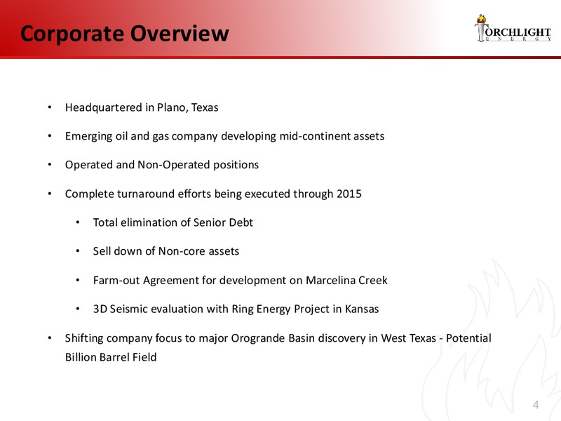 September 2015 Investor Presentation – Torchlight Energy Resources, Inc. – slide 3