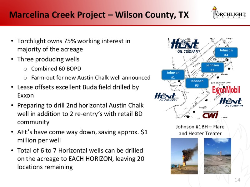 September 2015 Investor Presentation – Torchlight Energy Resources, Inc. – slide 13