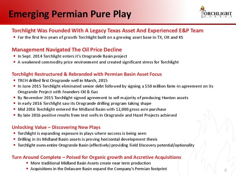 November 2017 Investor Presentation – Torchlight Energy Resources, Inc. – slide 3