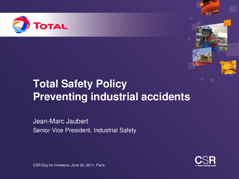 Safety Policy – Total SA – slide 1