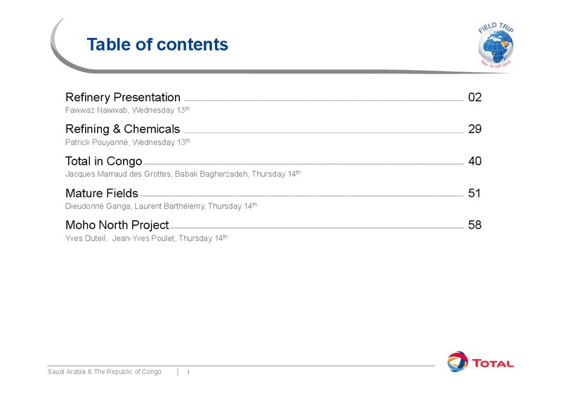 Investor Presentation – Total SA – slide 2