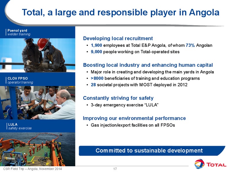 Results and Outlook – Total SA – slide 18