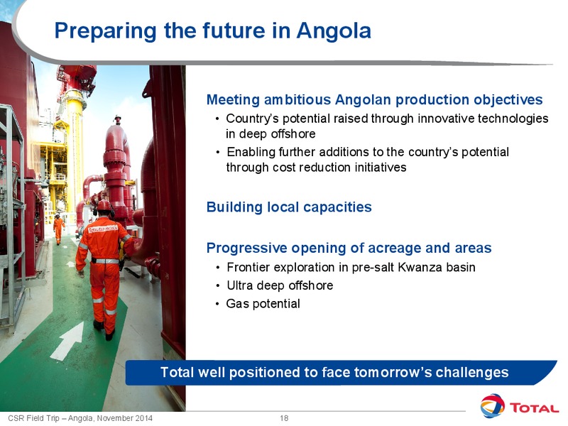 Results and Outlook – Total SA – slide 19