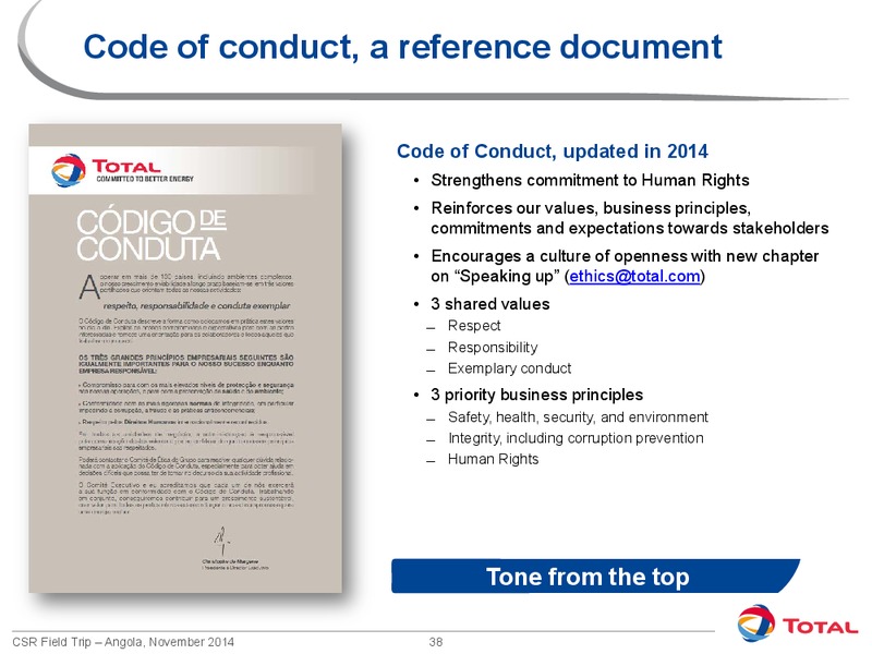 Results and Outlook – Total SA – slide 39