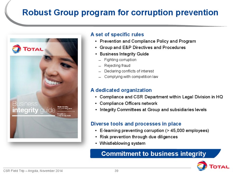Results and Outlook – Total SA – slide 40