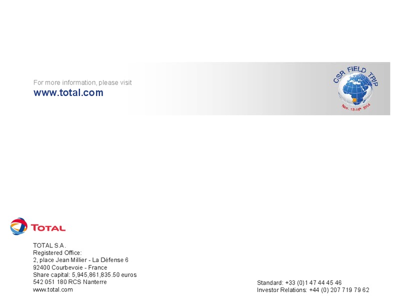 Results and Outlook – Total SA – slide 43