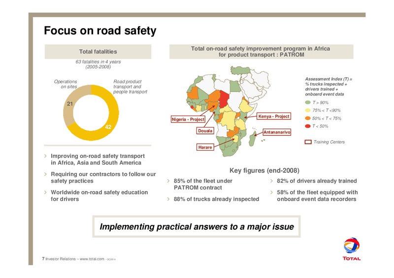 Safety Policy – Total SA – slide 8