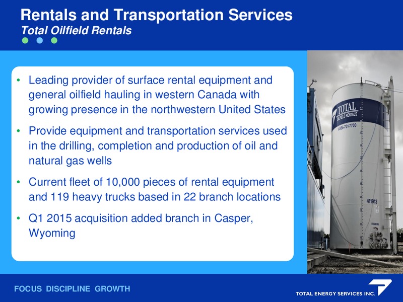 May 2015 Annual General Meeting – Total Energy Services Inc. – slide 11