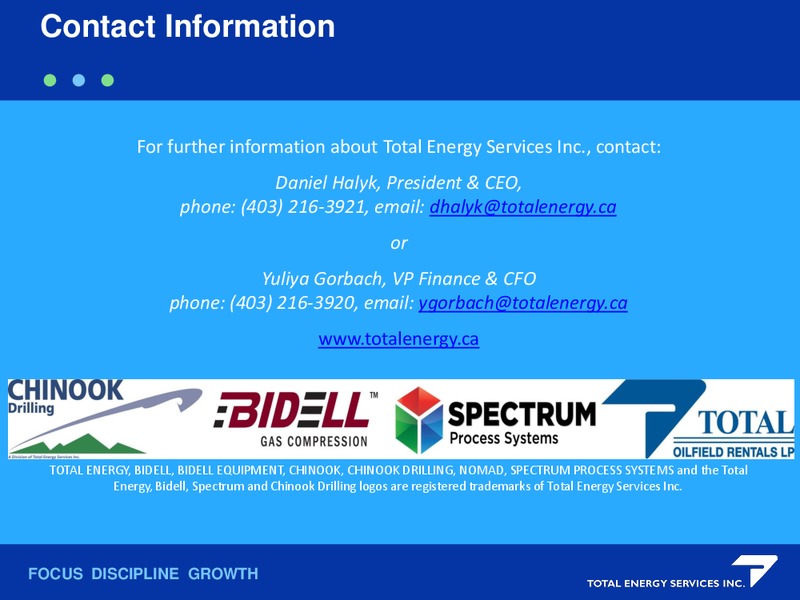 May 2015 Annual General Meeting – Total Energy Services Inc. – slide 28