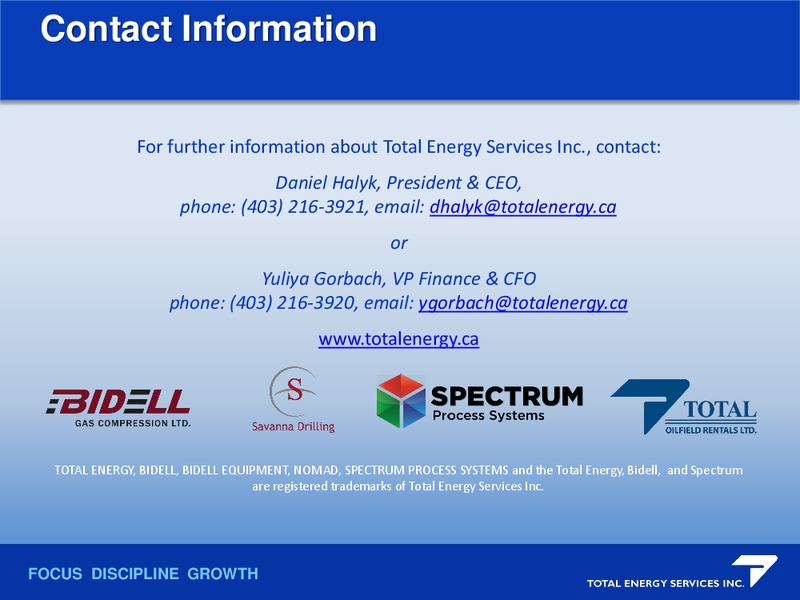 Scotia CAPP – Total Energy Services Inc. – slide 14