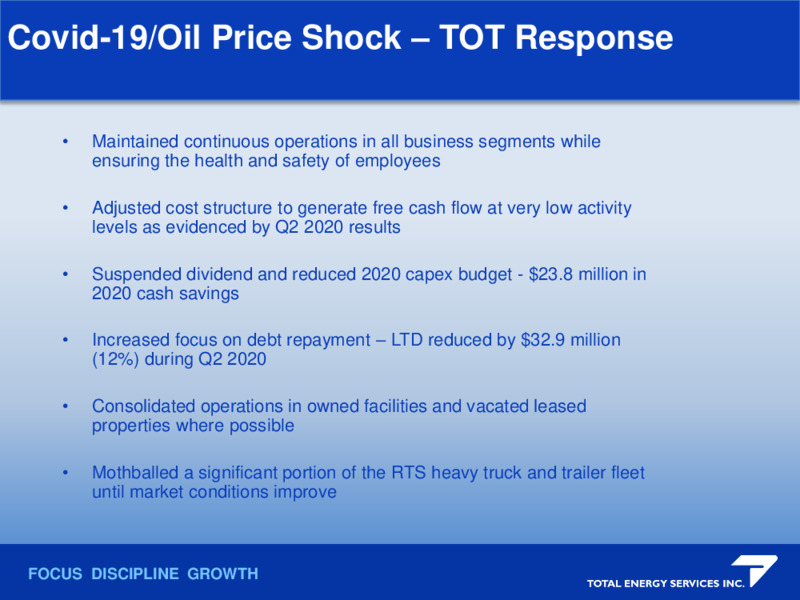 September 2020 Company Presentation – Total Energy Services Inc. – slide 13