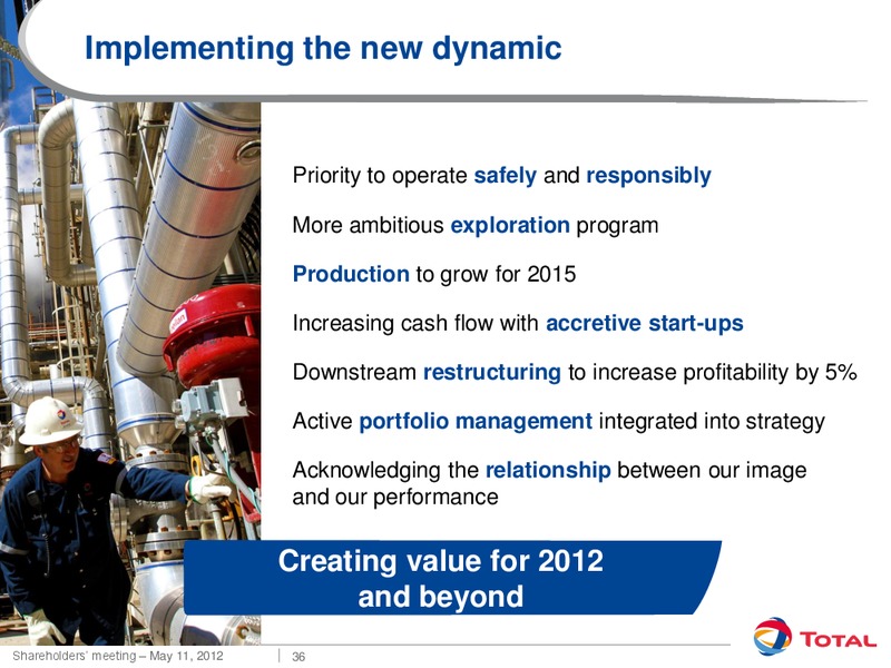 2012 ANNUAL SHAREHOLDERS MEETING – Total SA – slide 36