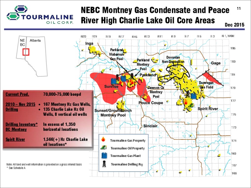 January 2016 Corporate Presentation – Tourmaline Oil Corp. – slide 11