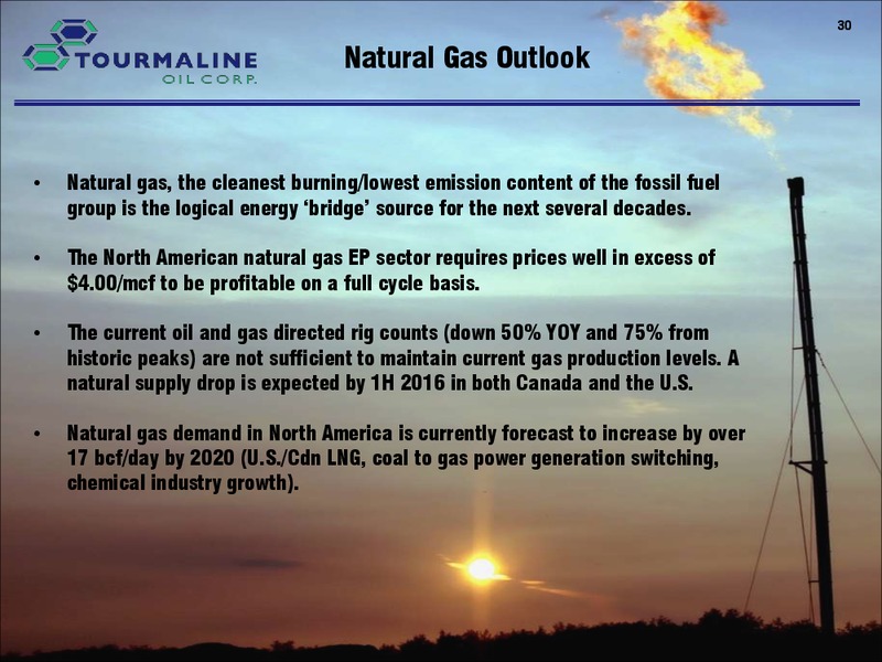 January 2016 Corporate Presentation – Tourmaline Oil Corp. – slide 30