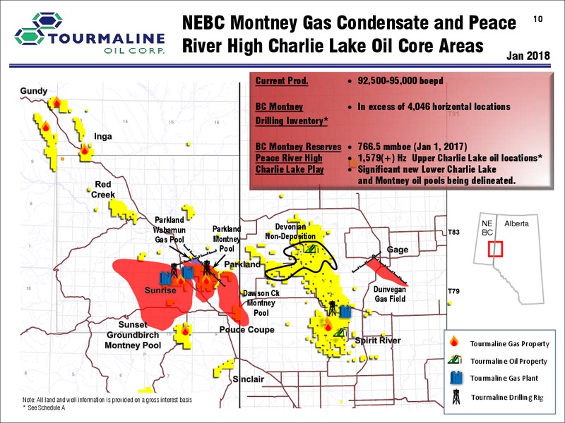 January 2018 Corporate Presentation – Tourmaline Oil Corp. – slide 10