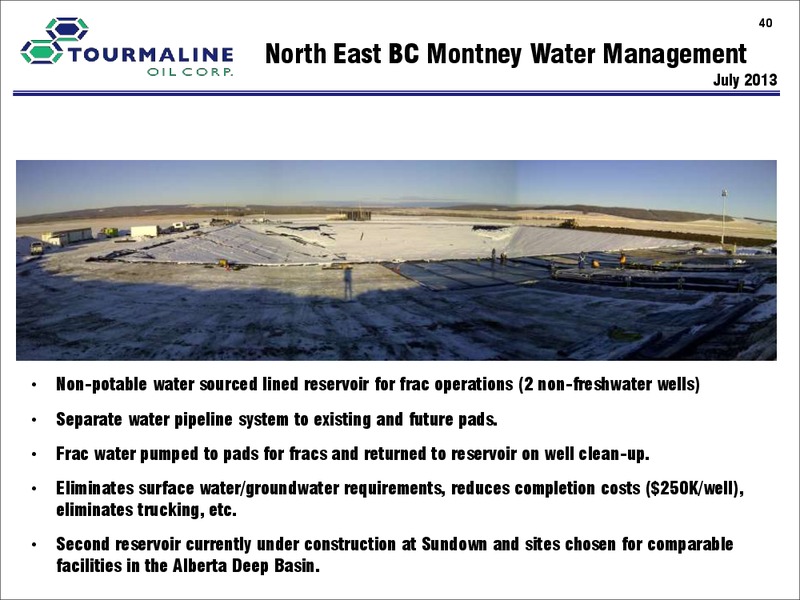 February 2016 Corporate Presentation – Tourmaline Oil Corp. – slide 40