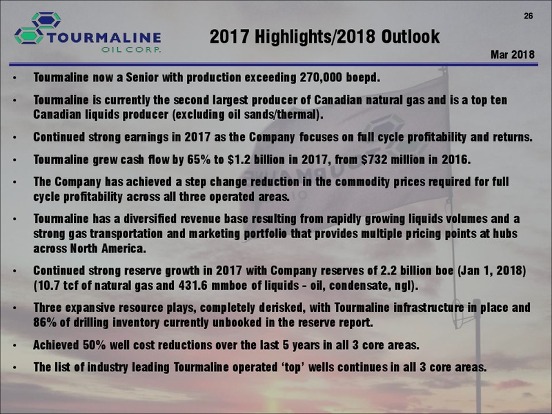 June 2018 Corporate Presentation – Tourmaline Oil Corp. – slide 26