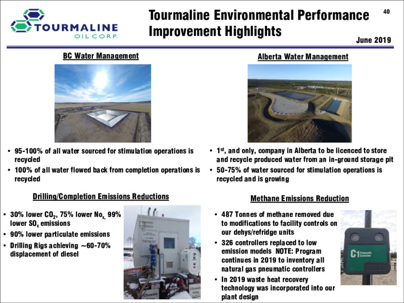June 2020 Investor Presentation – Tourmaline Oil Corp. – slide 40