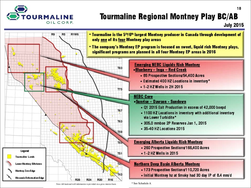 August 2015 Investor Presentation – Tourmaline Oil Corp. – slide 18