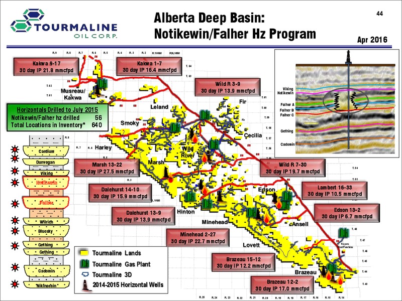 September 2017 Corporate Presentation Update – Tourmaline Oil Corp. – slide 44