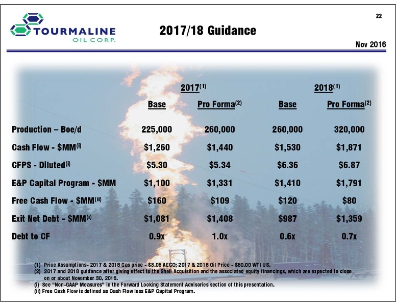 November 2016 Corporate Presentation – Tourmaline Oil Corp. – slide 22
