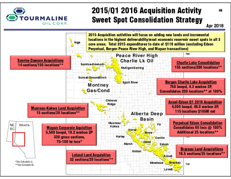 November 2016 Corporate Presentation – Tourmaline Oil Corp. – slide 46