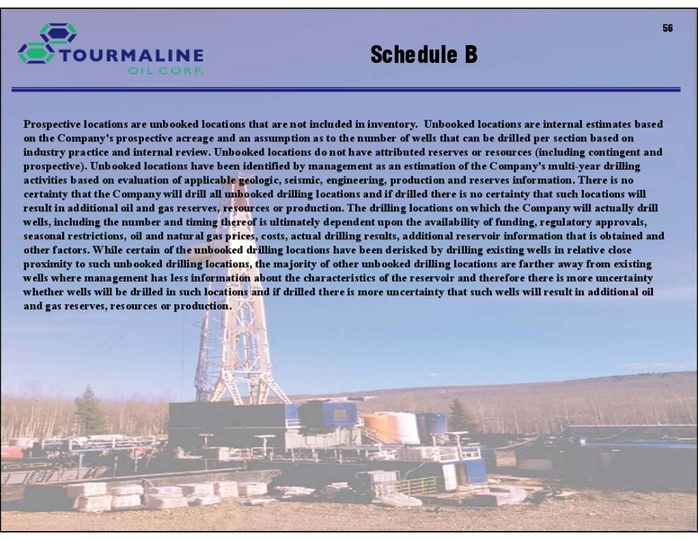 November 2016 Investor Presentation – Tourmaline Oil Corp. – slide 56