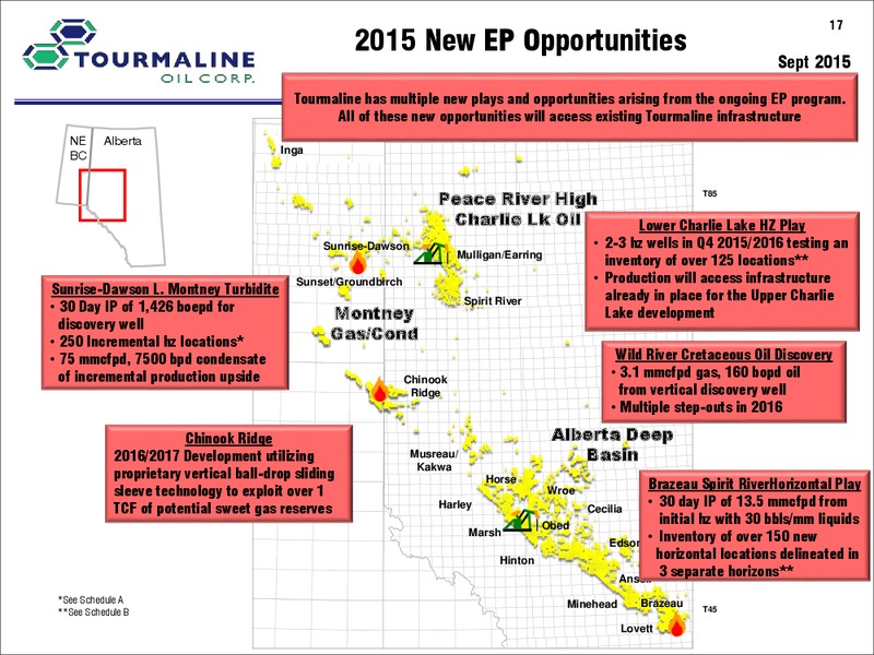 December 2015 Investor Presentation – Tourmaline Oil Corp. – slide 17
