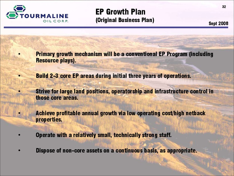 December 2015 Investor Presentation – Tourmaline Oil Corp. – slide 32