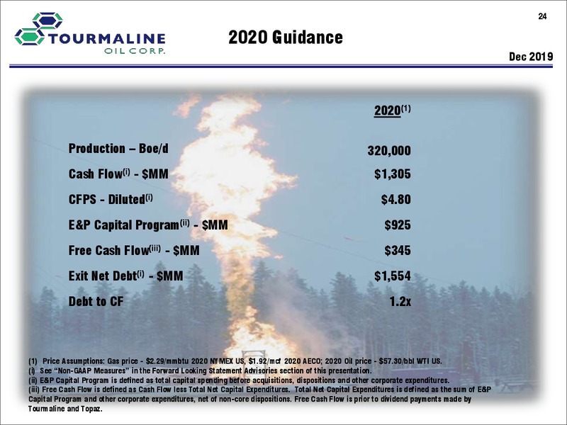 December 2019 Corporate Presentation – Tourmaline Oil Corp. – slide 24