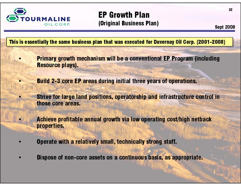December 2016 Corporate Presentation – Tourmaline Oil Corp. – slide 32