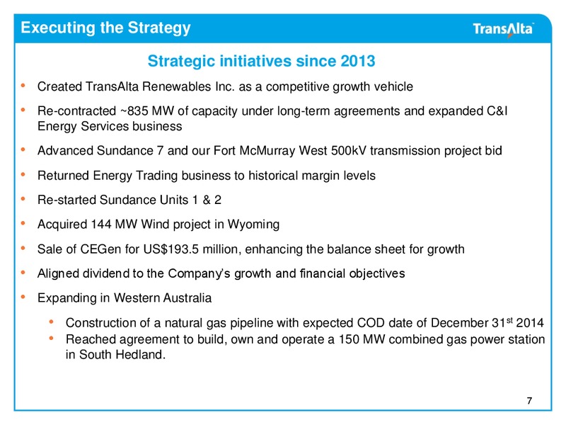 Investor Presentation – Transalta Corp. – slide 6