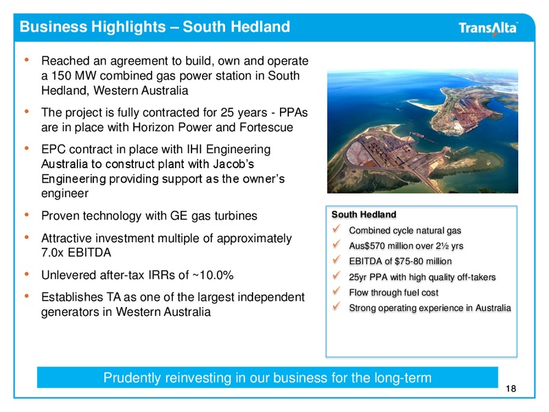 Investor Presentation – Transalta Corp. – slide 17