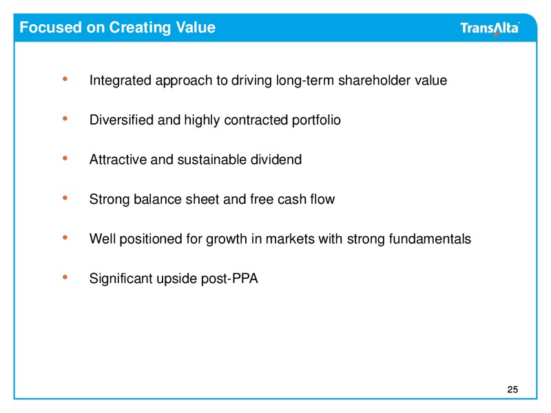 Investor Presentation – Transalta Corp. – slide 24