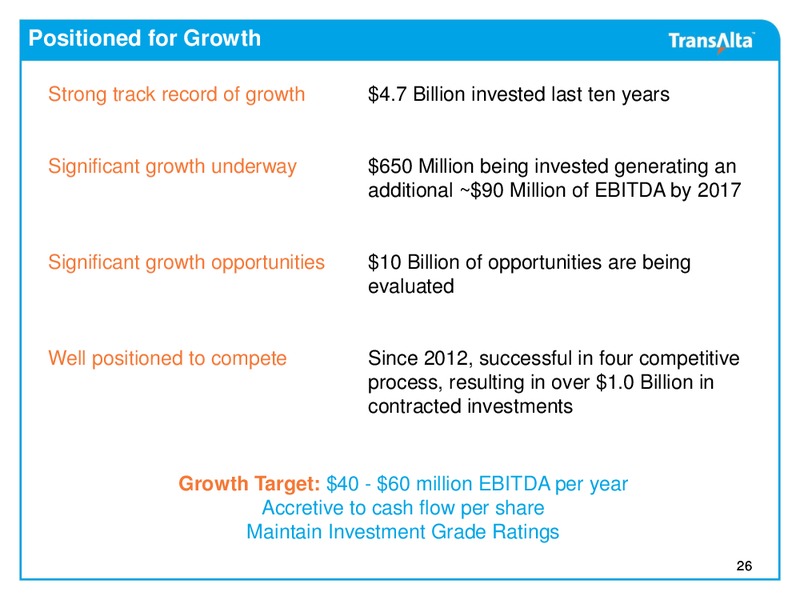 2014 Investor Day – Transalta Corp. – slide 25
