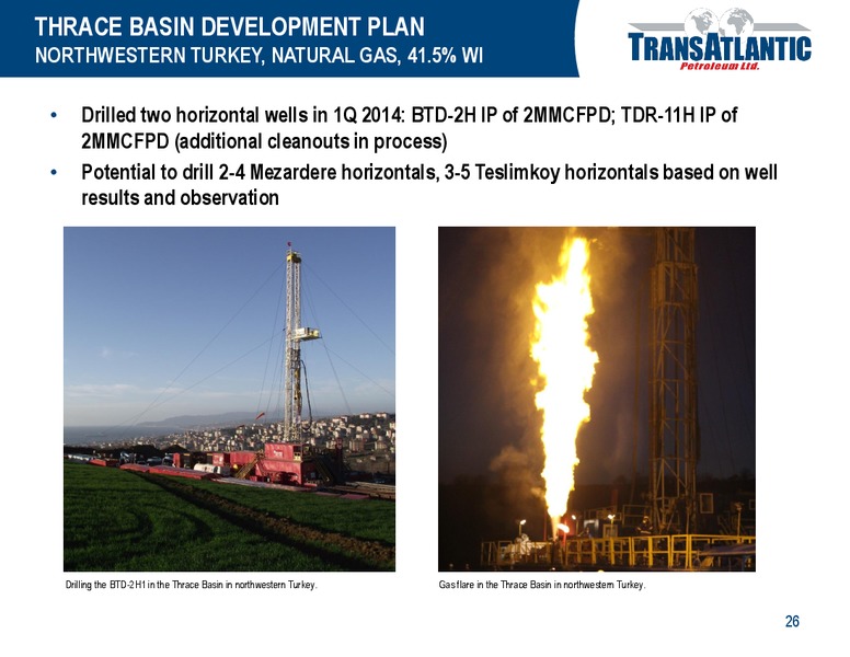 MAY 2014 ANNUAL MEETING – Transatlantic Petroleum Ltd. – slide 25