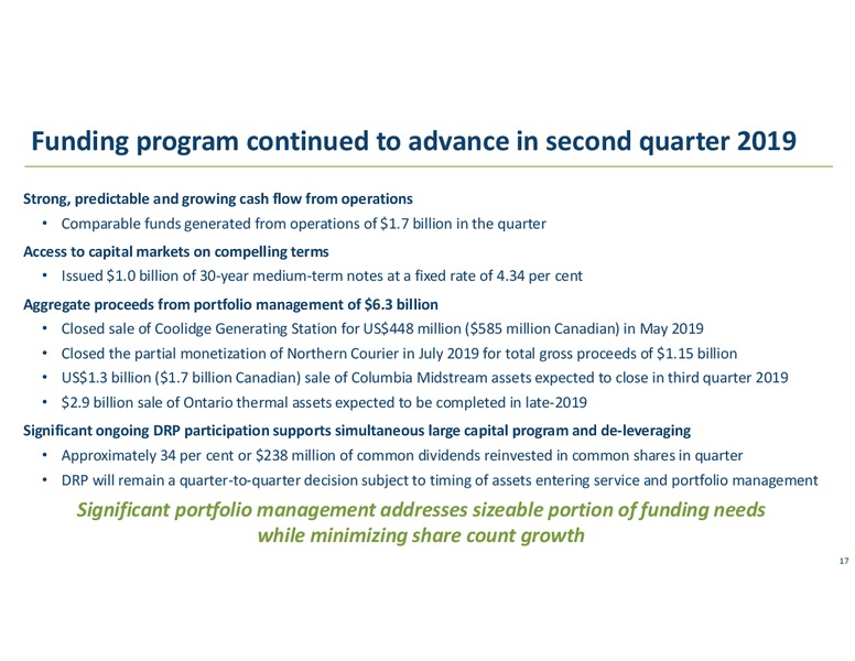 2Q 2019 Earnings Presentation – Transcanada Energy Ltd. – slide 17