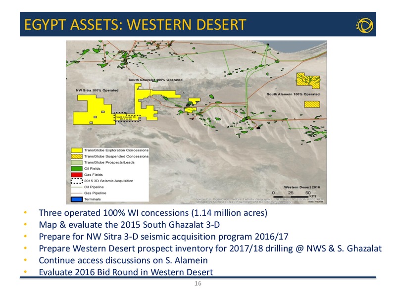 July 2016 Corporate Presentation – Transglobe Energy Corporation – slide 15