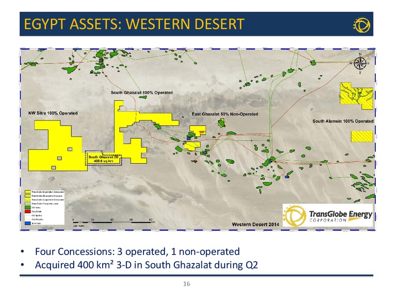 JULY 2015 CORPORATE PRESENTATION – Transglobe Energy Corporation – slide 15