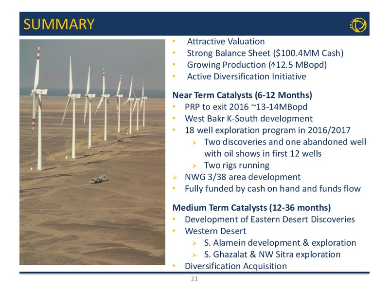 November 2016 Corporate Presentation – Transglobe Energy Corporation – slide 20
