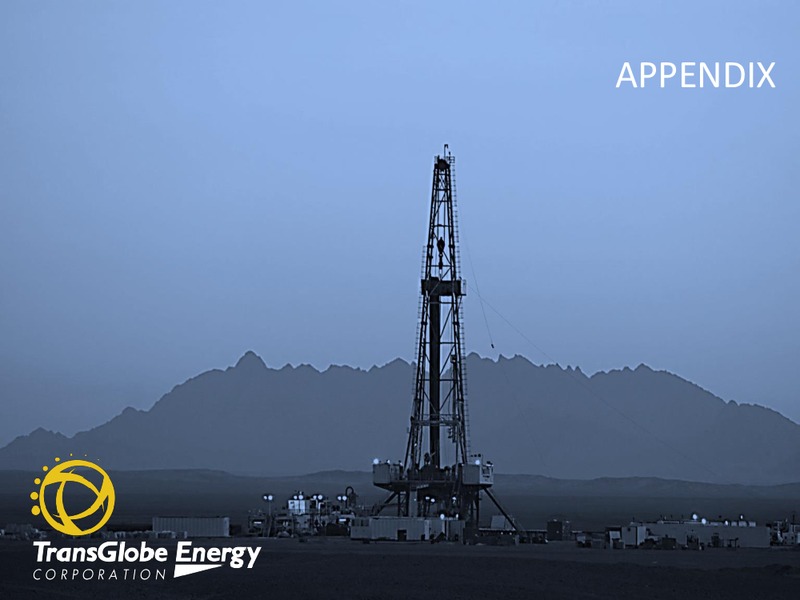 November 2016 Corporate Presentation – Transglobe Energy Corporation – slide 21
