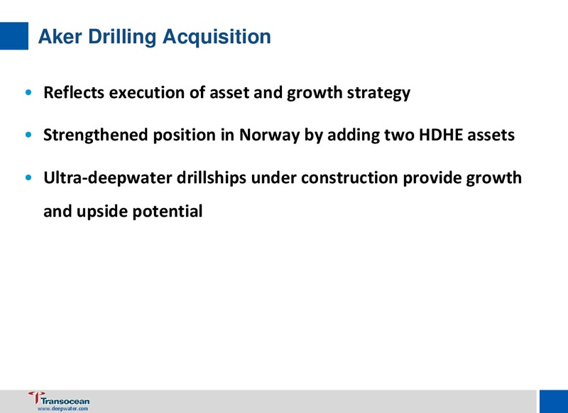 CREDIT SUISSE ENERGY SUMMIT – Transocean Ltd. – slide 13