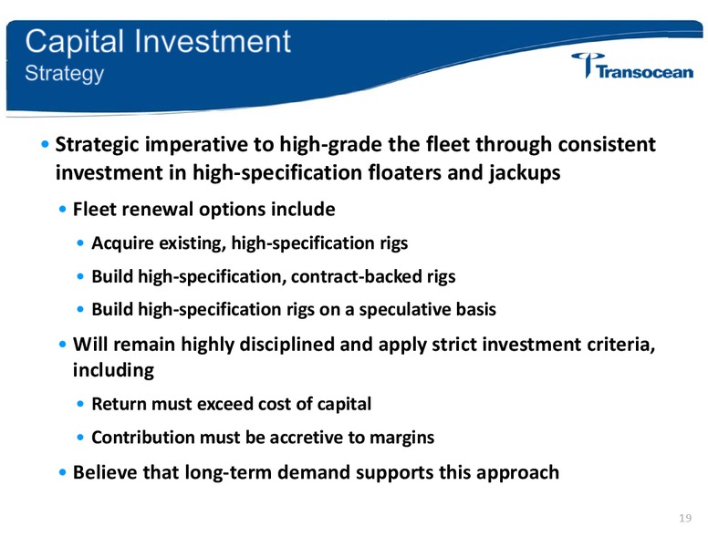 HOWARD WEIL ENERGY CONFERENCE – Transocean Ltd. – slide 18