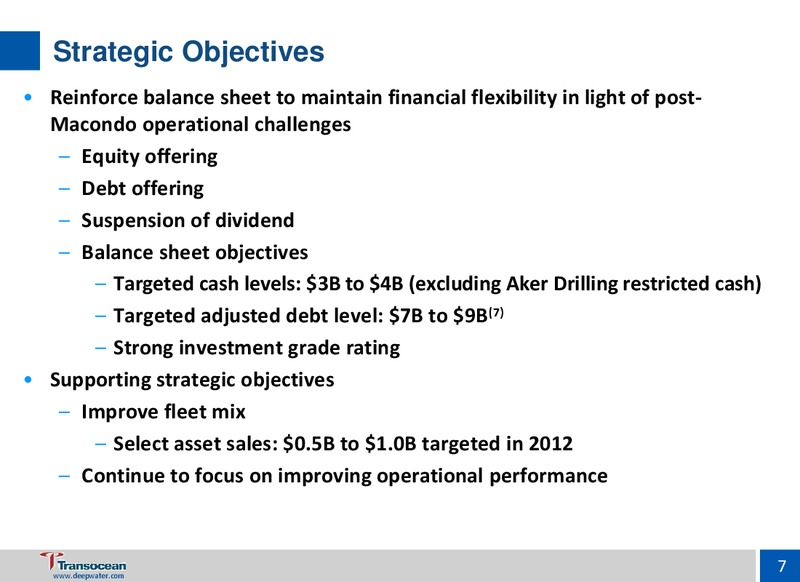 HOWARD WEIL 40TH ANNUAL ENERGY CONFERENCE – Transocean Ltd. – slide 6